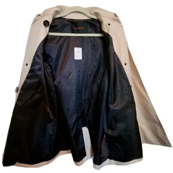 COACH Solid Short Trench Coat, Women's Size M (new) - Picture 5 of 9